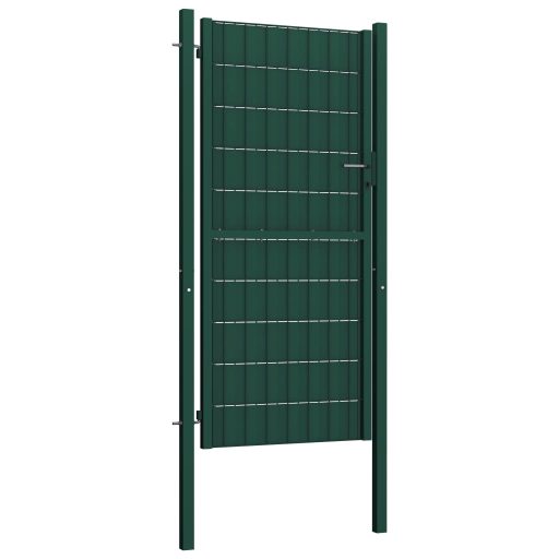 Zöld PVC és acél kerítéskapu 100 x 164 cm