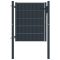 Antracitszürke PVC és acél kerítéskapu 100 x 81 cm