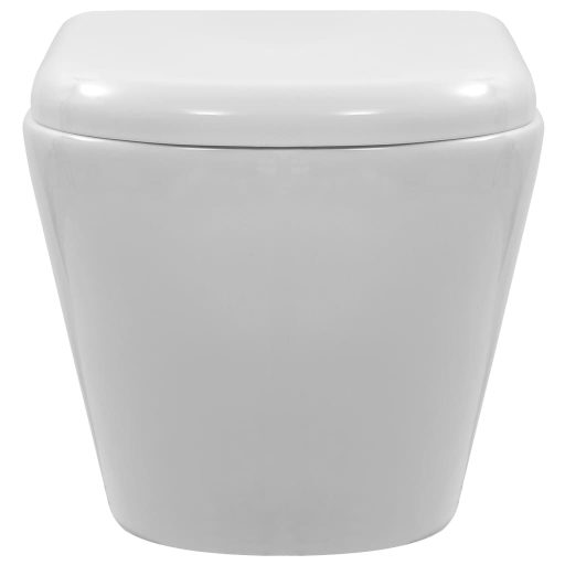 Fehér kerámia perem nélküli fali WC
