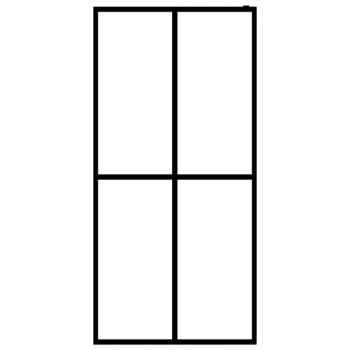 Homályosított edzett üveg zuhanyfal 140 x 195 cm