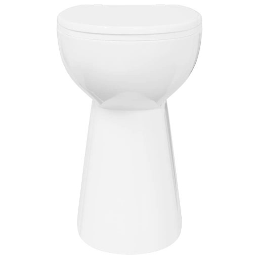 Fehér kerámia perem nélküli WC 7 cm extra magasság Soft Close