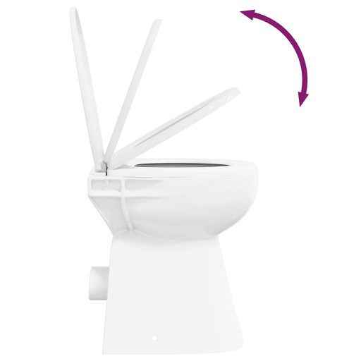 Fehér kerámia perem nélküli WC 7 cm extra magasság Soft Close