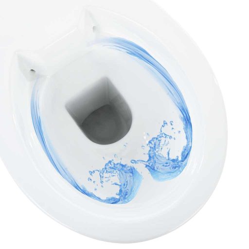 Fehér kerámia perem nélküli WC 7 cm extra magasság Soft Close