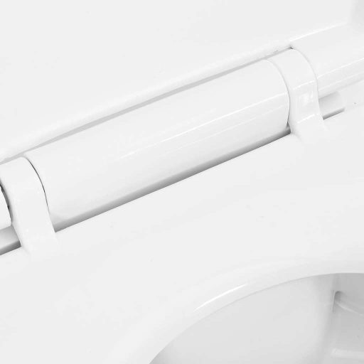 Fehér kerámia perem nélküli WC 7 cm extra magasság Soft Close