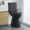 Fekete kerámia perem nélküli WC 7 cm extra magasság Soft Close