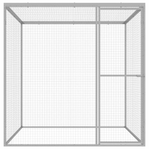 Horganyzott acél macskaketrec 1,5 x 1,5 x 1,5 m