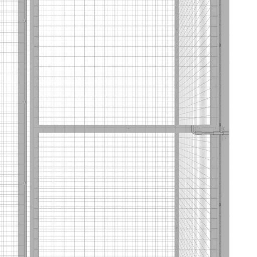 Horganyzott acél macskaketrec 1,5 x 1,5 x 1,5 m