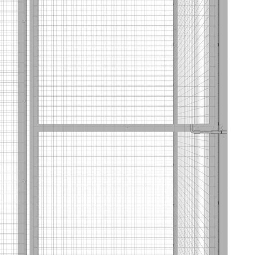 Horganyzott acél macskaketrec 4,5 x 1,5 x 1,5 m