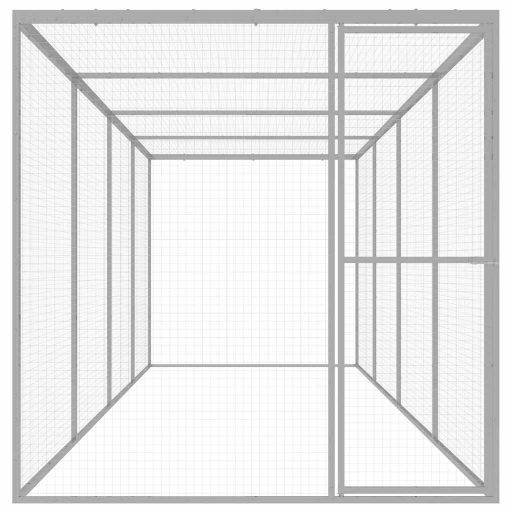 Horganyzott acél macskaketrec 6 x 1,5 x 1,5 m