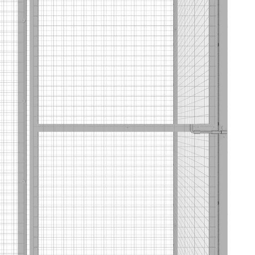 Horganyzott acél macskaketrec 6 x 1,5 x 1,5 m