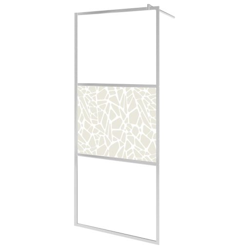 Zuhanyfal kőmintás ESG üveggel 100 x 195 cm