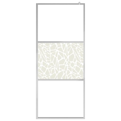 Zuhanyfal kőmintás ESG üveggel 100 x 195 cm