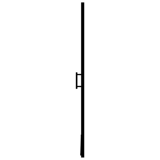 Fekete matt edzett üveg zuhanyajtó 81 x 195 cm
