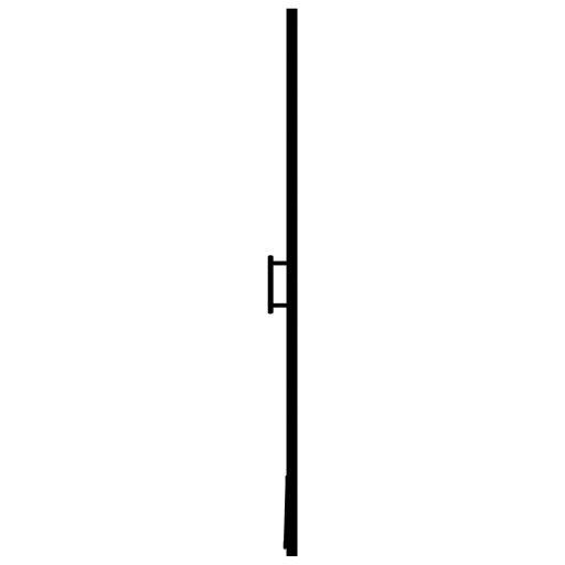 Fekete edzett üveg zuhanyajtó 100 x 178 cm