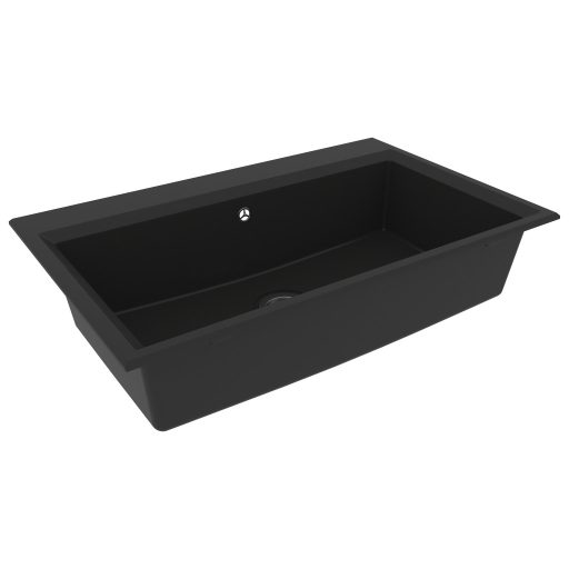 Konyhai mosogató Fekete 790x500x193 mm Gránit