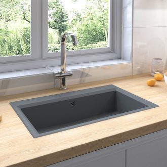 Konyhai mosogató Szürke 790x500x193 mm Gránit