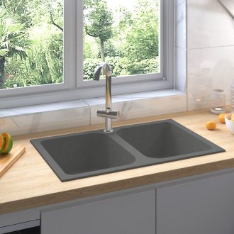 Konyhai Mosogató Szürke 760x480x184 mm Gránit