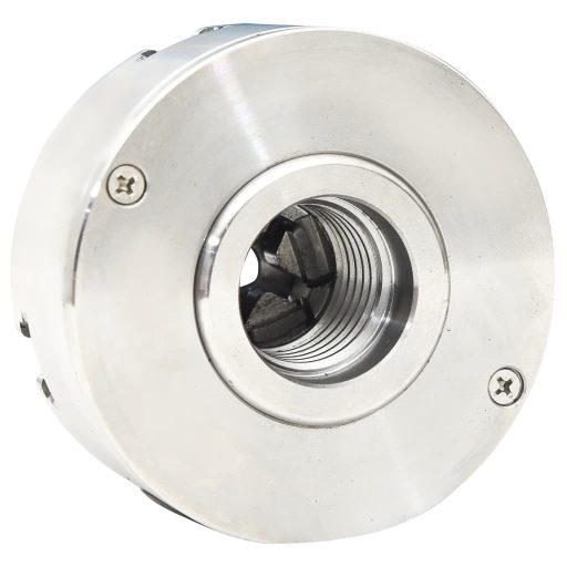 4 pofás ezüst acél fa tokmány M33 csatlakozóval 96 mm