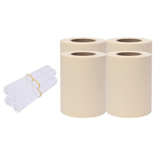 4 db krémszínű PVC kerti árnyékoló kerítés 35 x 0,19 m