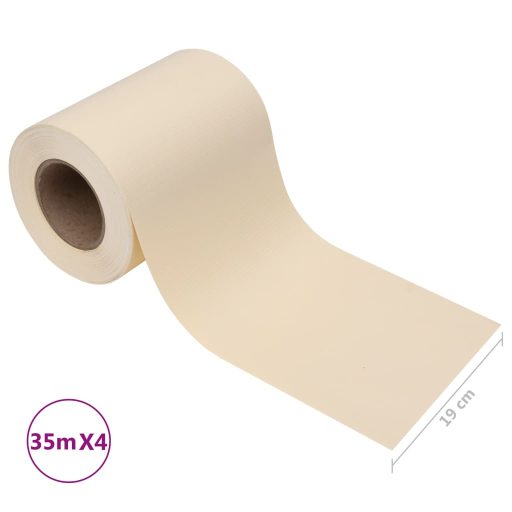 4 db krémszínű PVC kerti árnyékoló kerítés 35 x 0,19 m