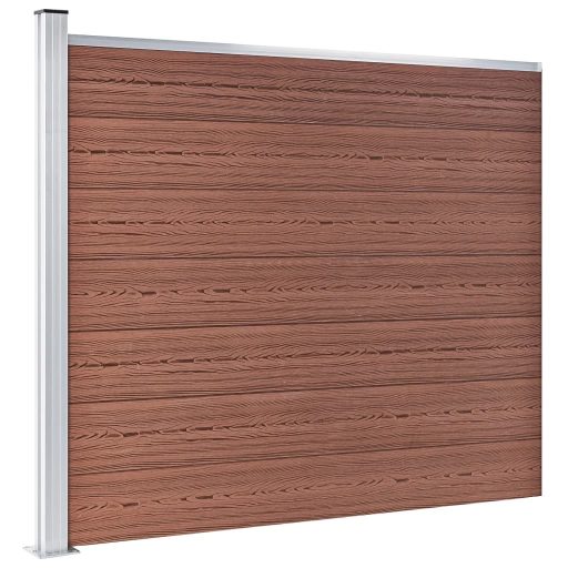Barna WPC kerítéspanel 175 x 146 cm