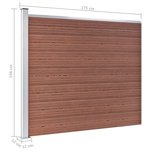 Barna WPC kerítéspanel 175 x 146 cm