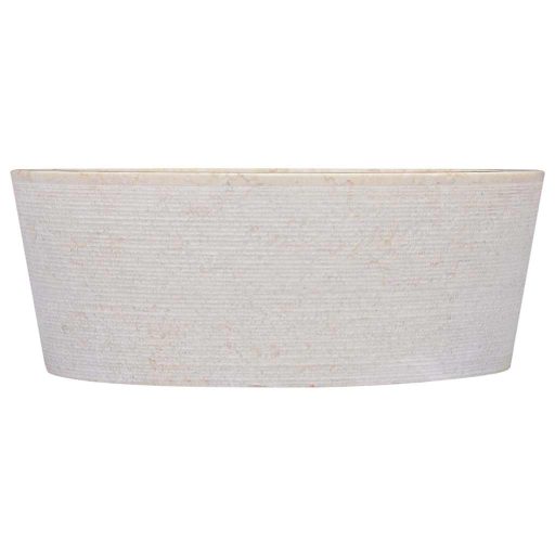 Krémszínű márvány mosdókagyló Ø40 x 15 cm