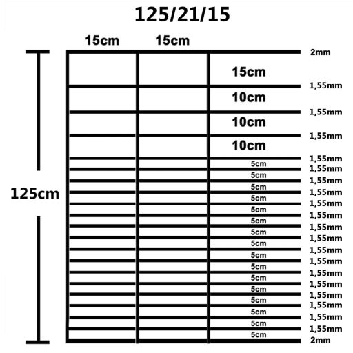 Ezüstszínű horganyzott acél kerti kerítés 50 x 1,25 m
