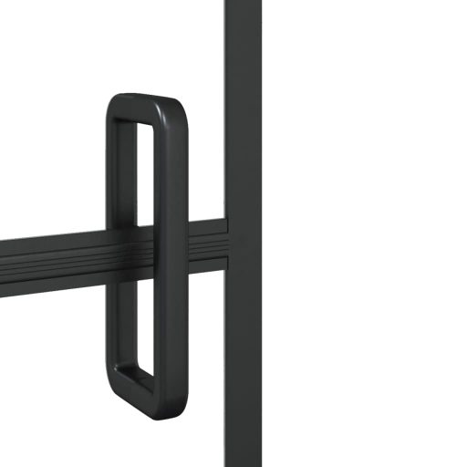 Fekete ESG zuhanykabin összecsukható ajtóval 80 x 140 cm