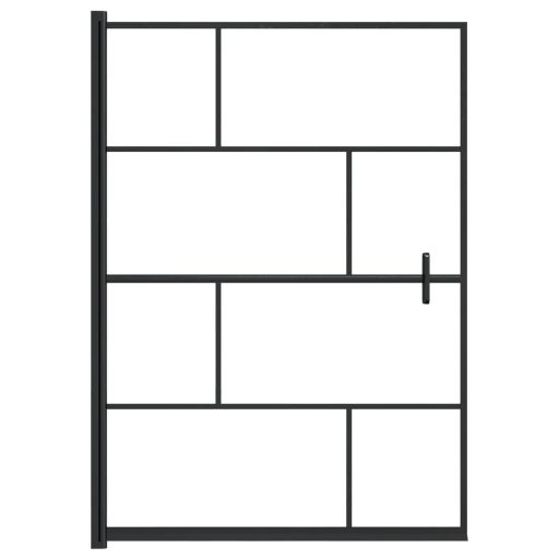 Fekete ESG zuhanykabin 100 x 140 cm