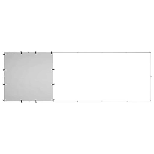 Ezüstszínű acél kutyakennel 330 x 110 x 110 cm