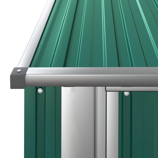 Zöld horganyzott acél kerti fészer 180,5 x 97 x 209,5 cm