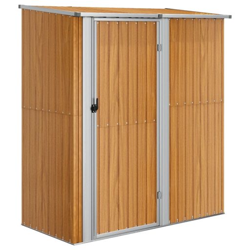 Fa megjelenésű horganyzott acél kerti fészer 180,5x97x209,5 cm