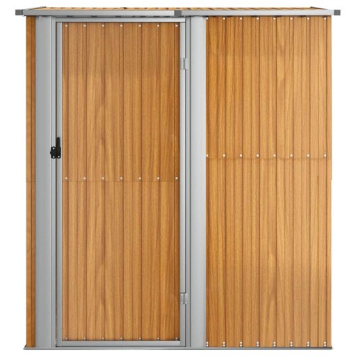 Fa megjelenésű horganyzott acél kerti fészer 180,5x97x209,5 cm