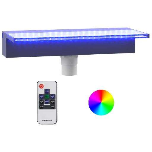 Akril vízeséskifolyó RGB LED-ekkel 45 cm