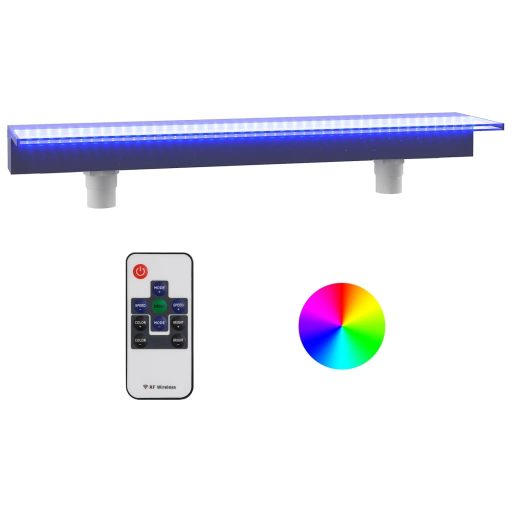 Akril vízeséskifolyó RGB LED-ekkel 108 cm