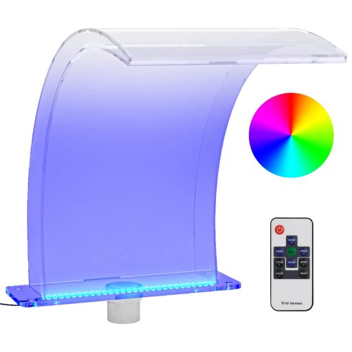 Akril medenceszökőkút RGB LED-ekkel 50 cm