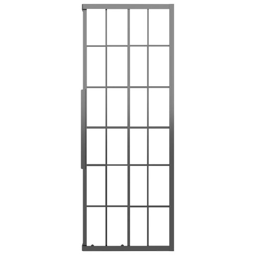 Fekete ESG tejüveg zuhanykabin 80 x 70 x 180 cm