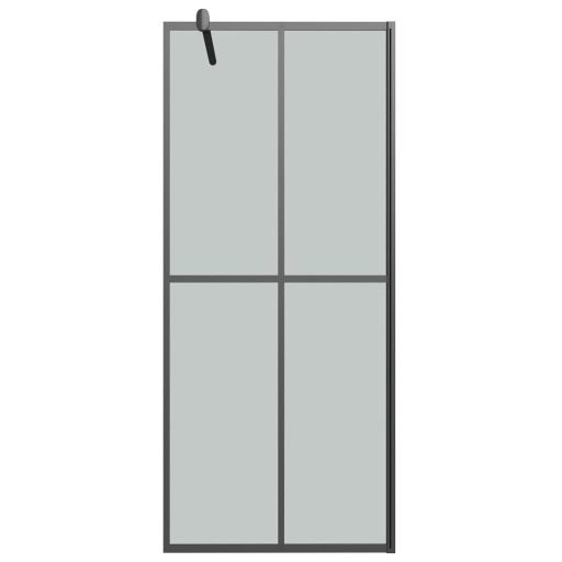 Sötét edzett üveg zuhanyfal küszöb nélküli zuhanyhoz 90x195cm