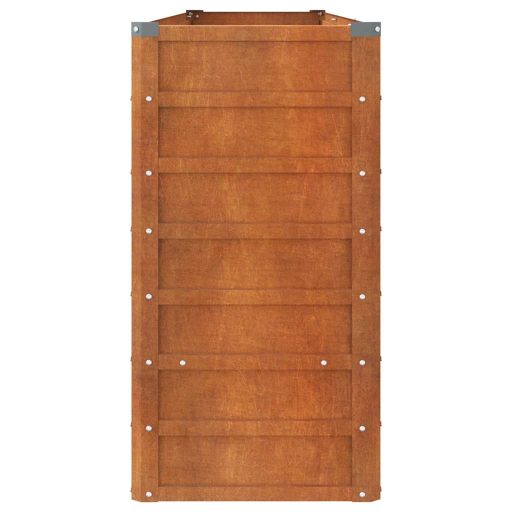 Rozsda színű corten acél kerti magaságyás 320 x 40 x 77 cm