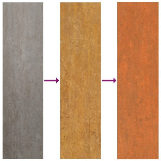 Rozsda színű corten acél kerti magaságyás 320 x 40 x 77 cm