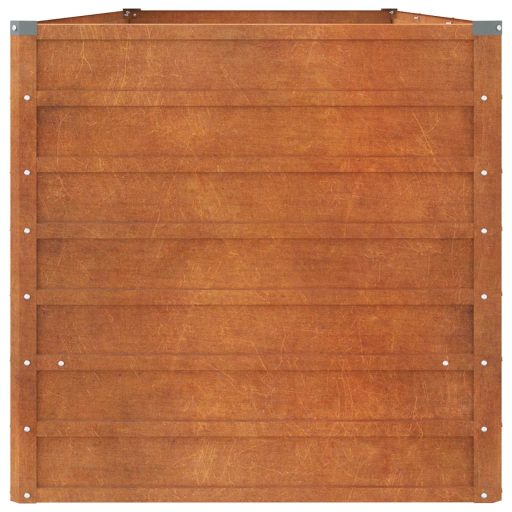 Rozsda színű corten acél kerti magaságyás 240 x 80 x 77 cm