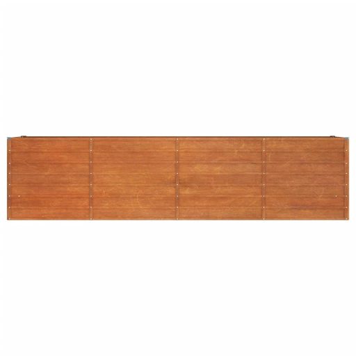 Rozsda színű corten acél kerti magaságyás 320 x 80 x 77 cm