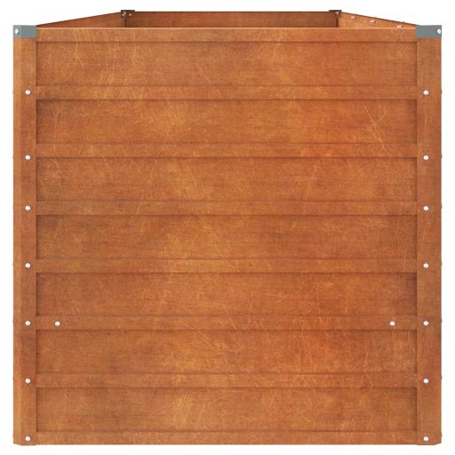 Rozsda színű corten acél kerti magaságyás 320 x 80 x 77 cm