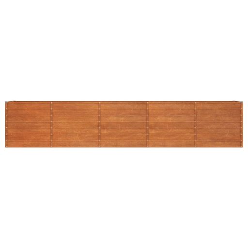 Rozsda színű corten acél kerti magaságyás 400 x 80 x 77 cm