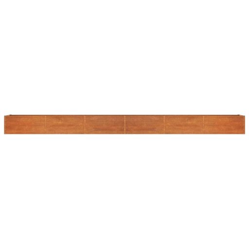 Rozsda színű corten acél kerti magaságyás 600 x 80 x 45 cm