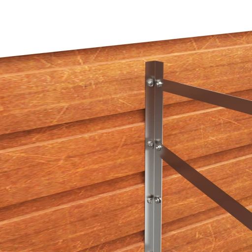 Rozsda színű corten acél kerti magaságyás 600 x 80 x 45 cm