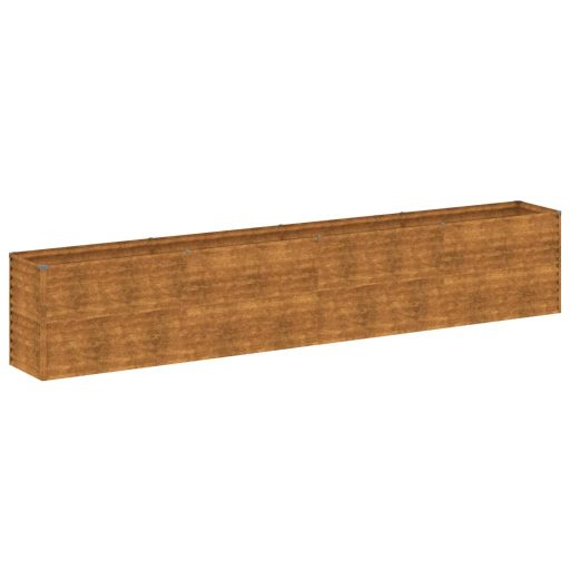 Corten acél kerti magaságyás 385 x 50 x 69 cm