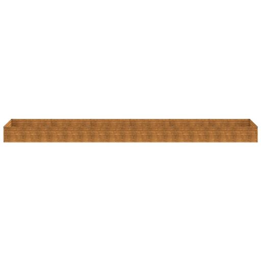 Corten acél kerti magaságyás 579x100x36 cm