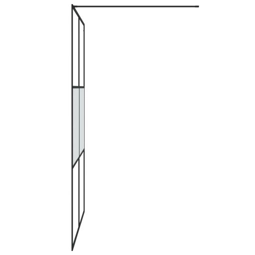 Fekete selyemmatt ESG üveg zuhanyfal 140x195 cm
